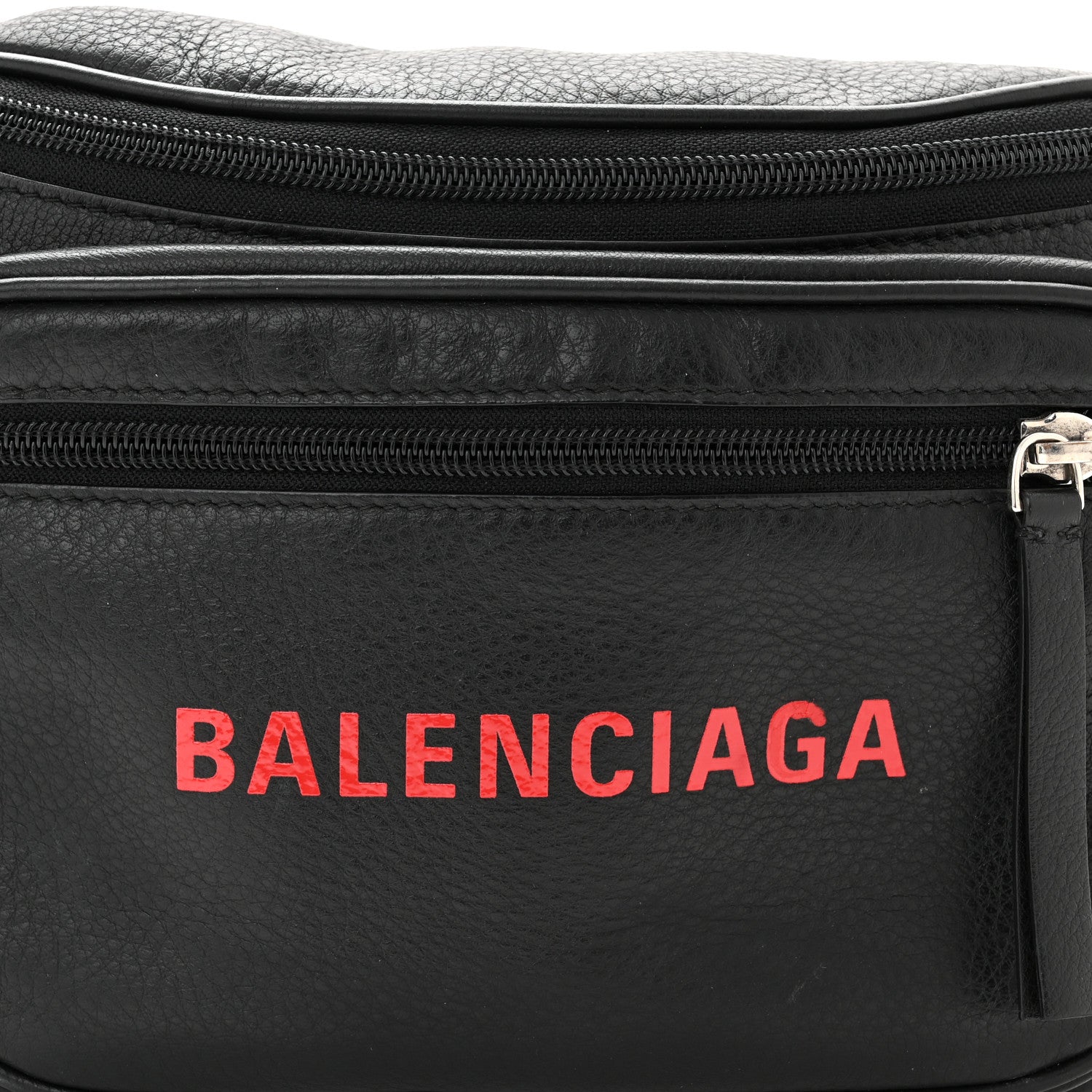 Balenciaga Calfskin Everyday Logo Belt Bag Black 8 of 10