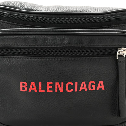 Balenciaga Calfskin Everyday Logo Belt Bag Black 8 of 10