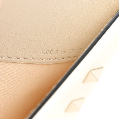 Valentino Garavani Vitello Rockstud Envelope Wallet on Chain Ivory 7 of 11