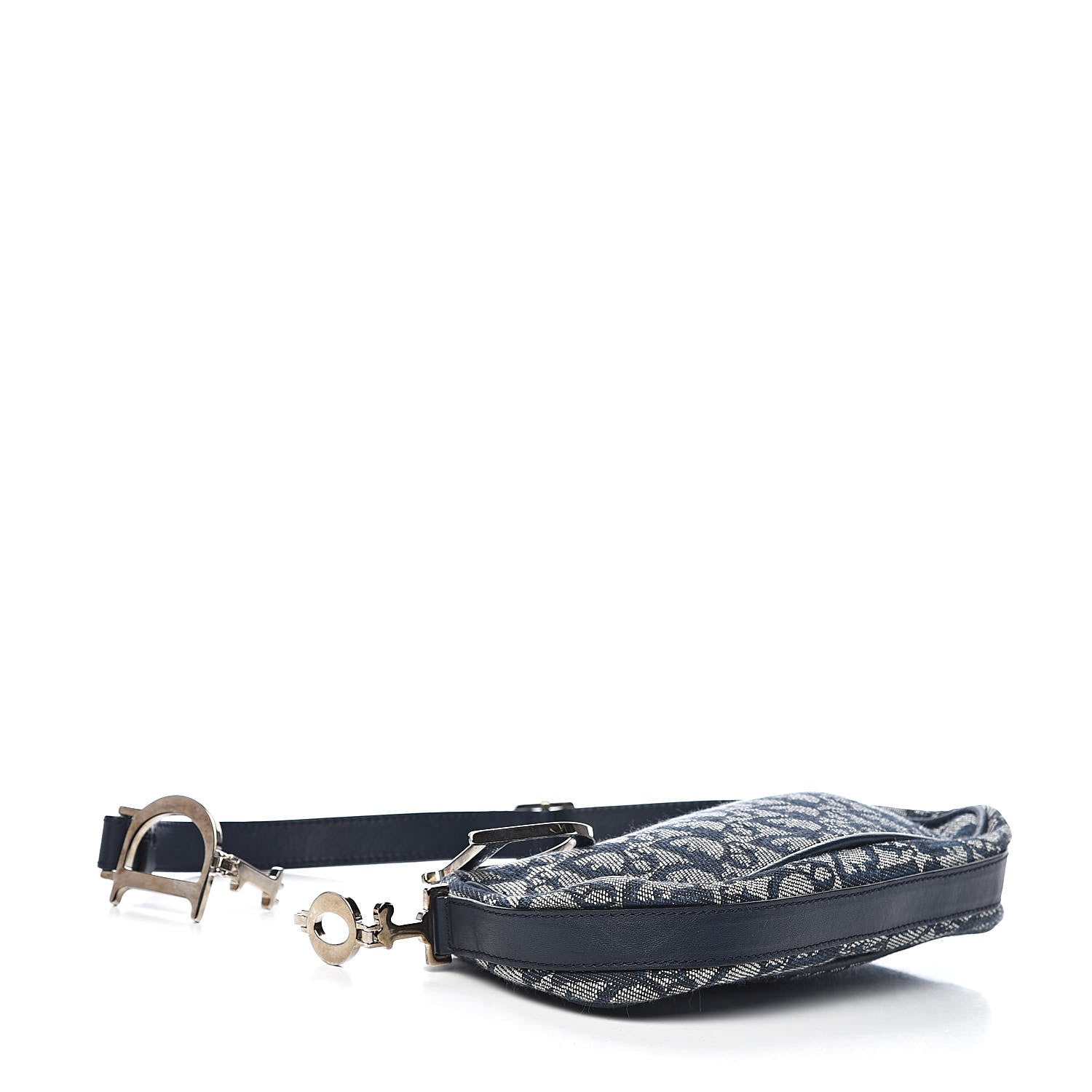 Christian Dior Monogram Shoulder Bag Pochette Navy 3 of 9