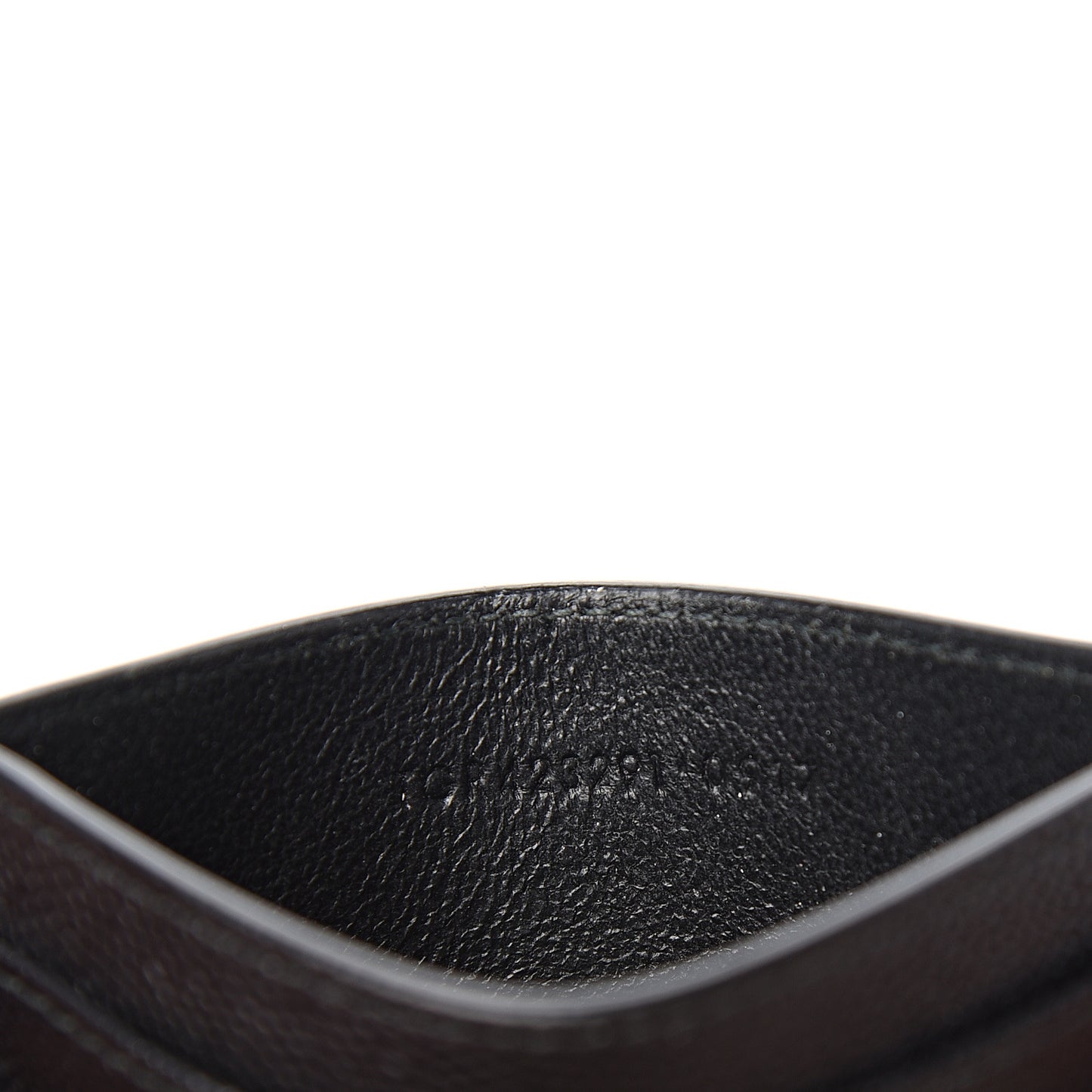 Grain De Poudre Matelasse Chevron Monogram Credit Card Case Black