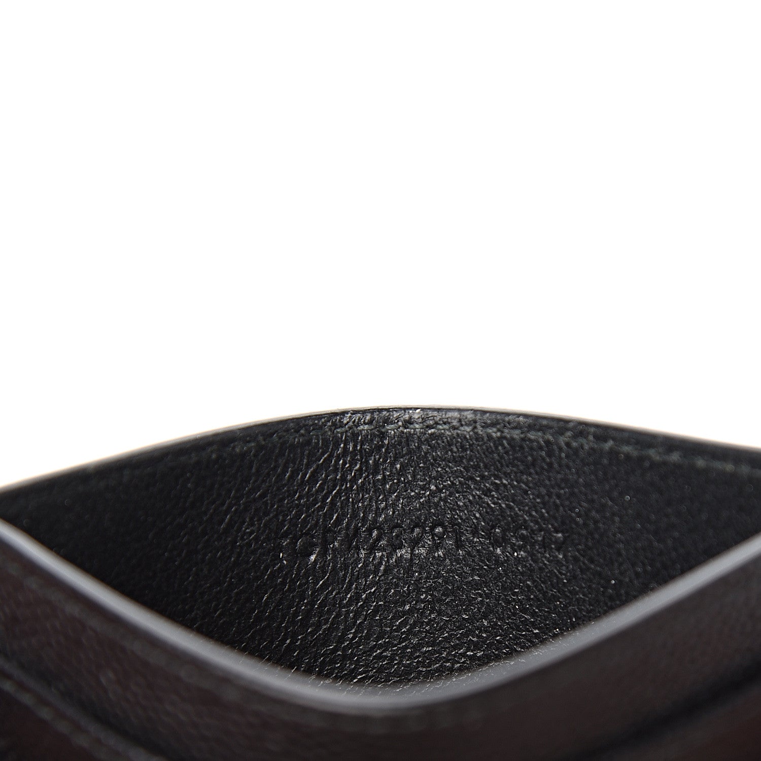 Saint Laurent Grain De Poudre Matelasse Chevron Monogram Credit Card Case Black 6 of 8