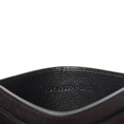 Saint Laurent Grain De Poudre Matelasse Chevron Monogram Credit Card Case Black 6 of 8