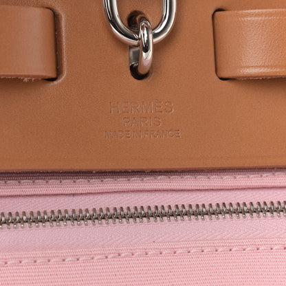 Hermes Vache Hunter Toile Herbag Zip 31 PM Rose Sakura 6 of 10