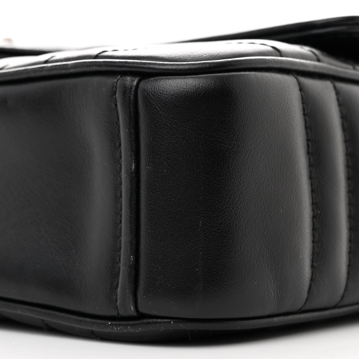 Soft Calfskin Impunture Diagramme Medium Chain Flap Shoulder Bag Black