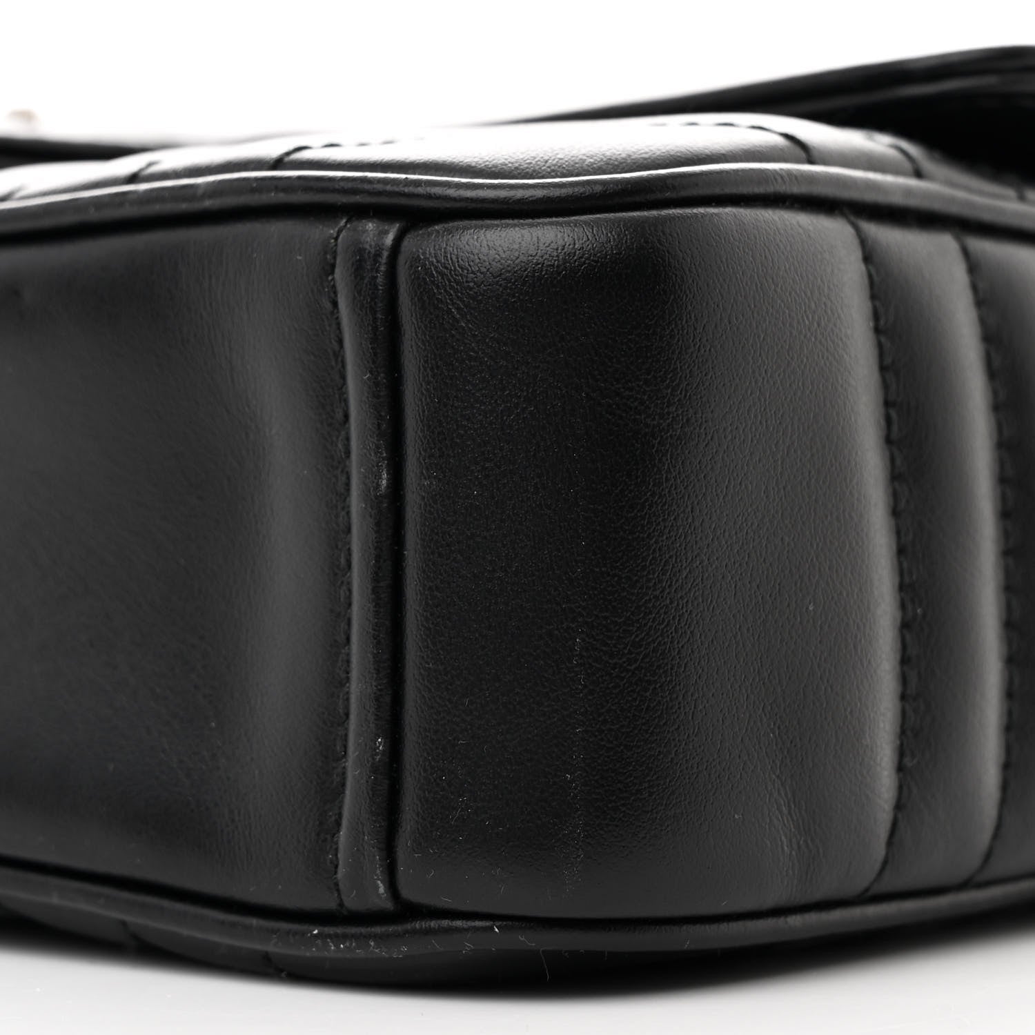 Prada Soft Calfskin Impunture Diagramme Medium Chain Flap Shoulder Bag Black 10 of 10
