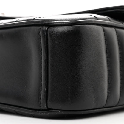 Prada Soft Calfskin Impunture Diagramme Medium Chain Flap Shoulder Bag Black 10 of 10