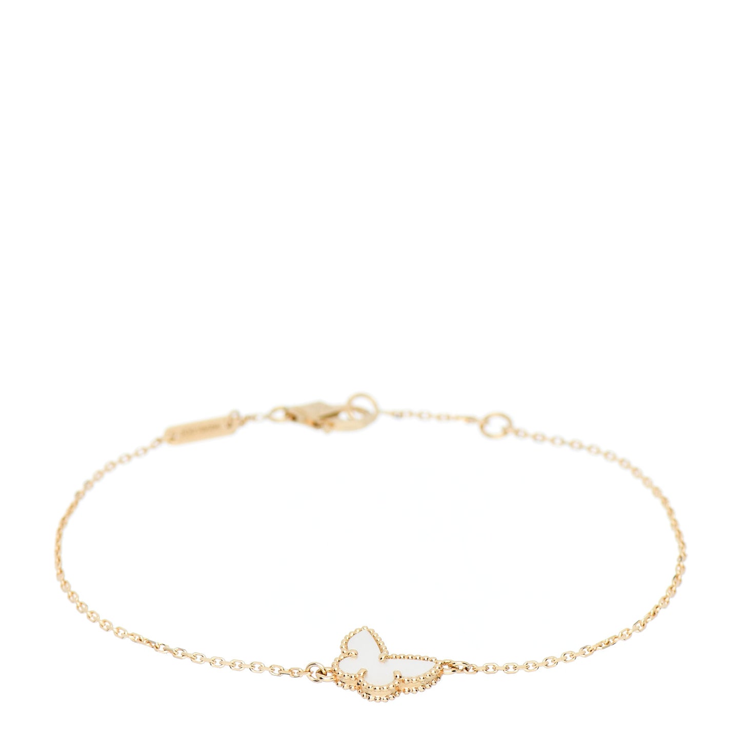 18K Yellow Gold Mother of Pearl Sweet Alhambra Butterfly Bracelet