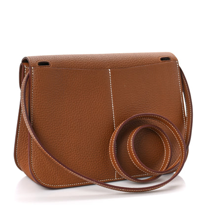 Hermes Taurillon Clemence Halzan 25 Gold 3 of 9