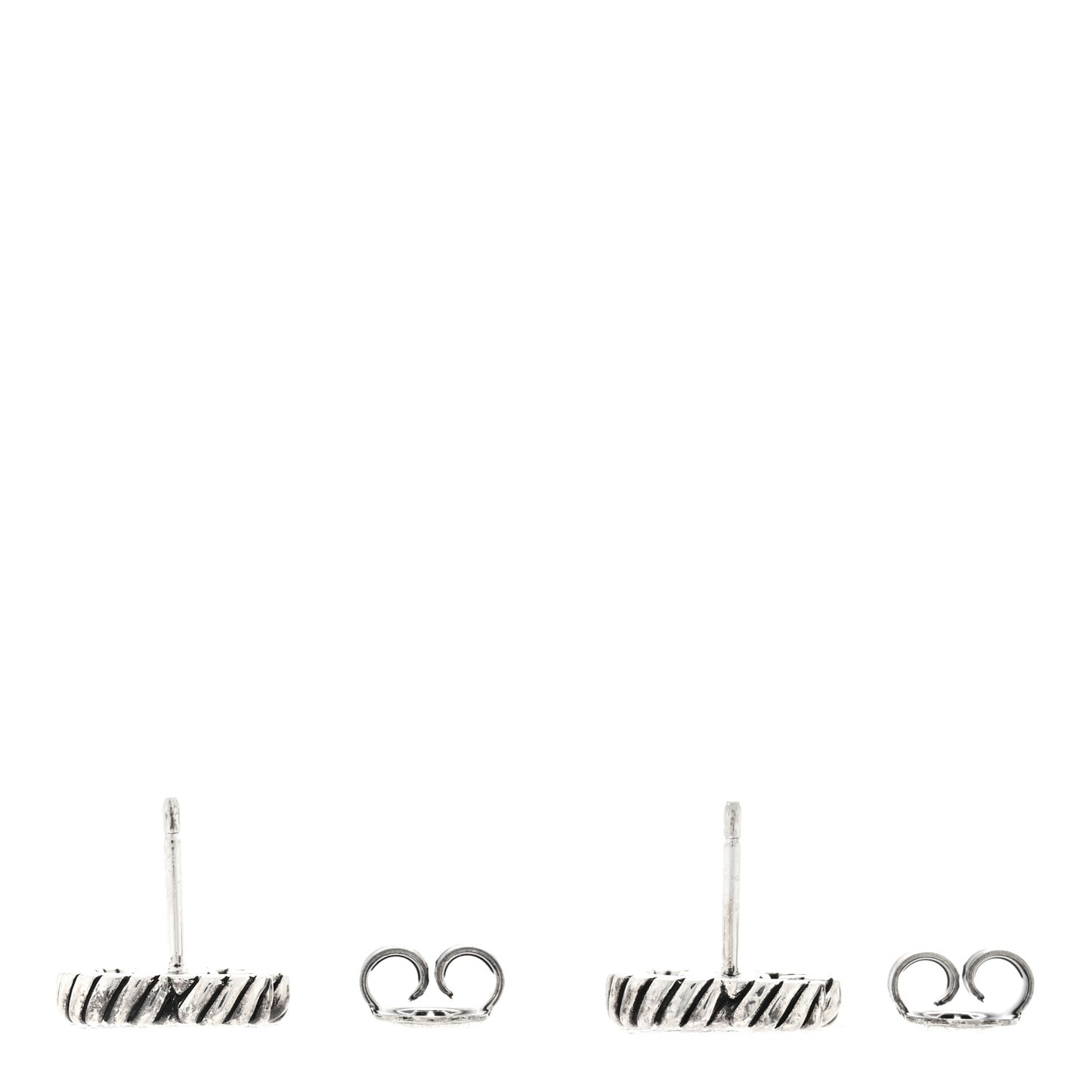 Sterling Silver Torchon Double G Earrings
