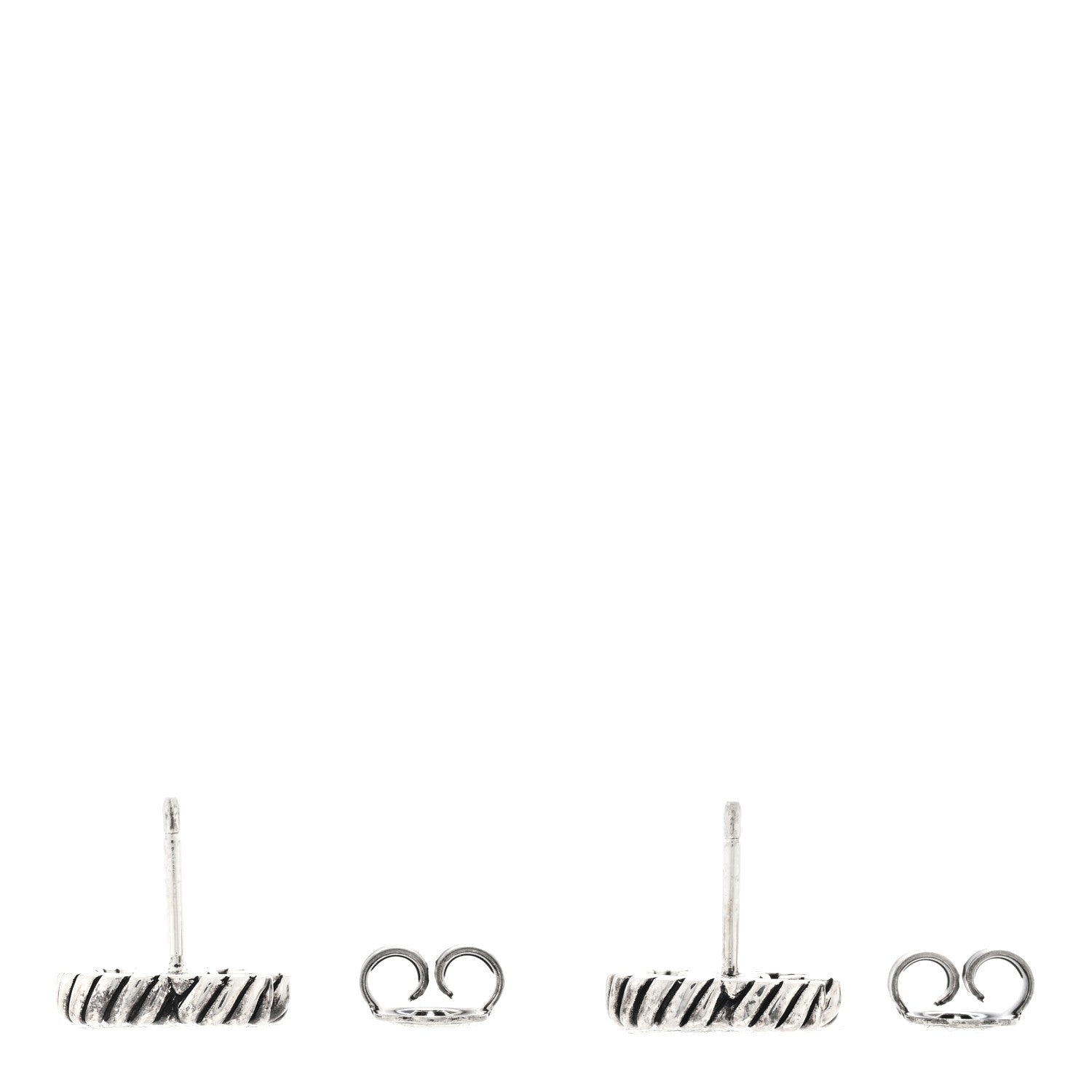 Gucci Sterling Silver Torchon Double G Earrings 3 of 4