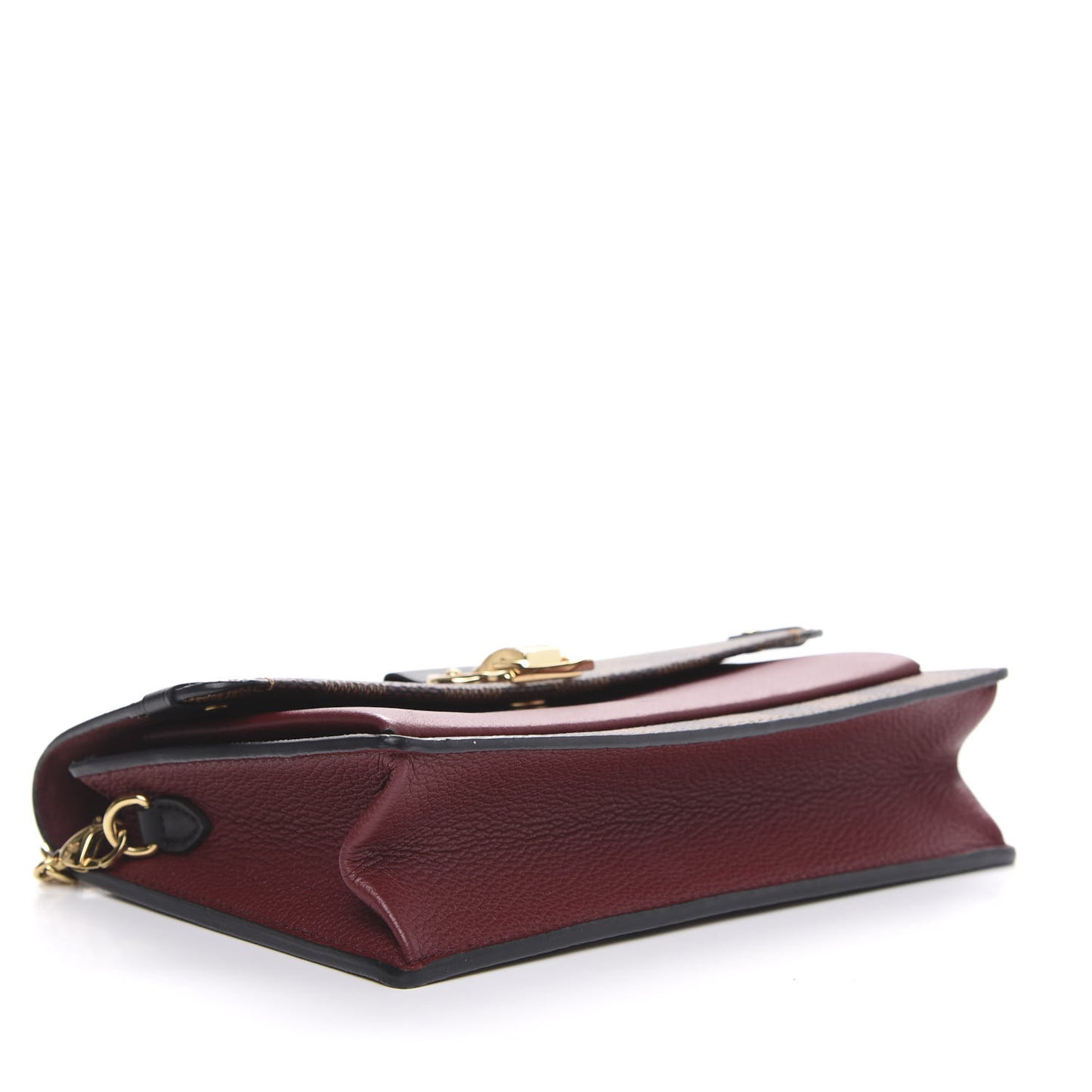Damier Ebene Vavin Chain Wallet Red