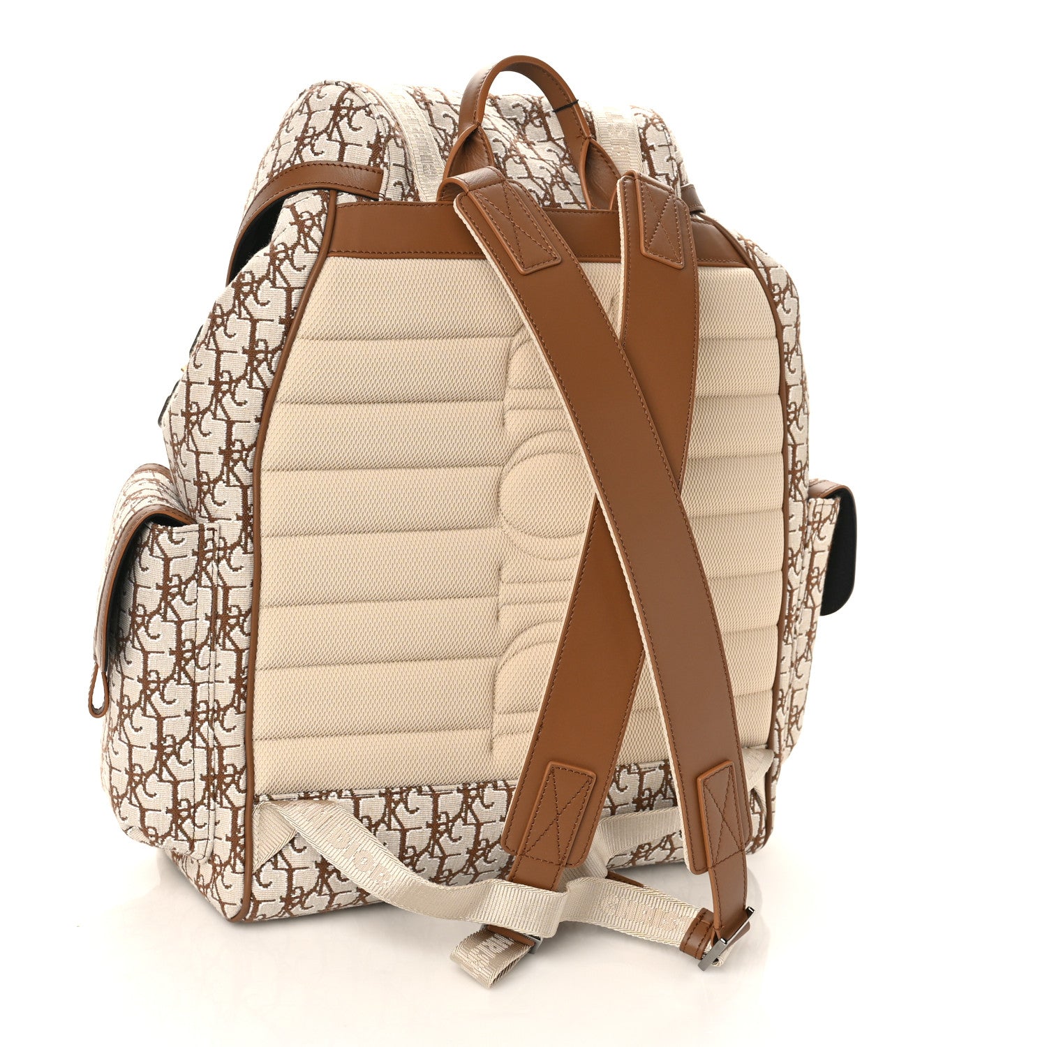 Christian Dior X CACTUS JACK Calfskin Hit The Road Logo Backpack Beige 3 of 9