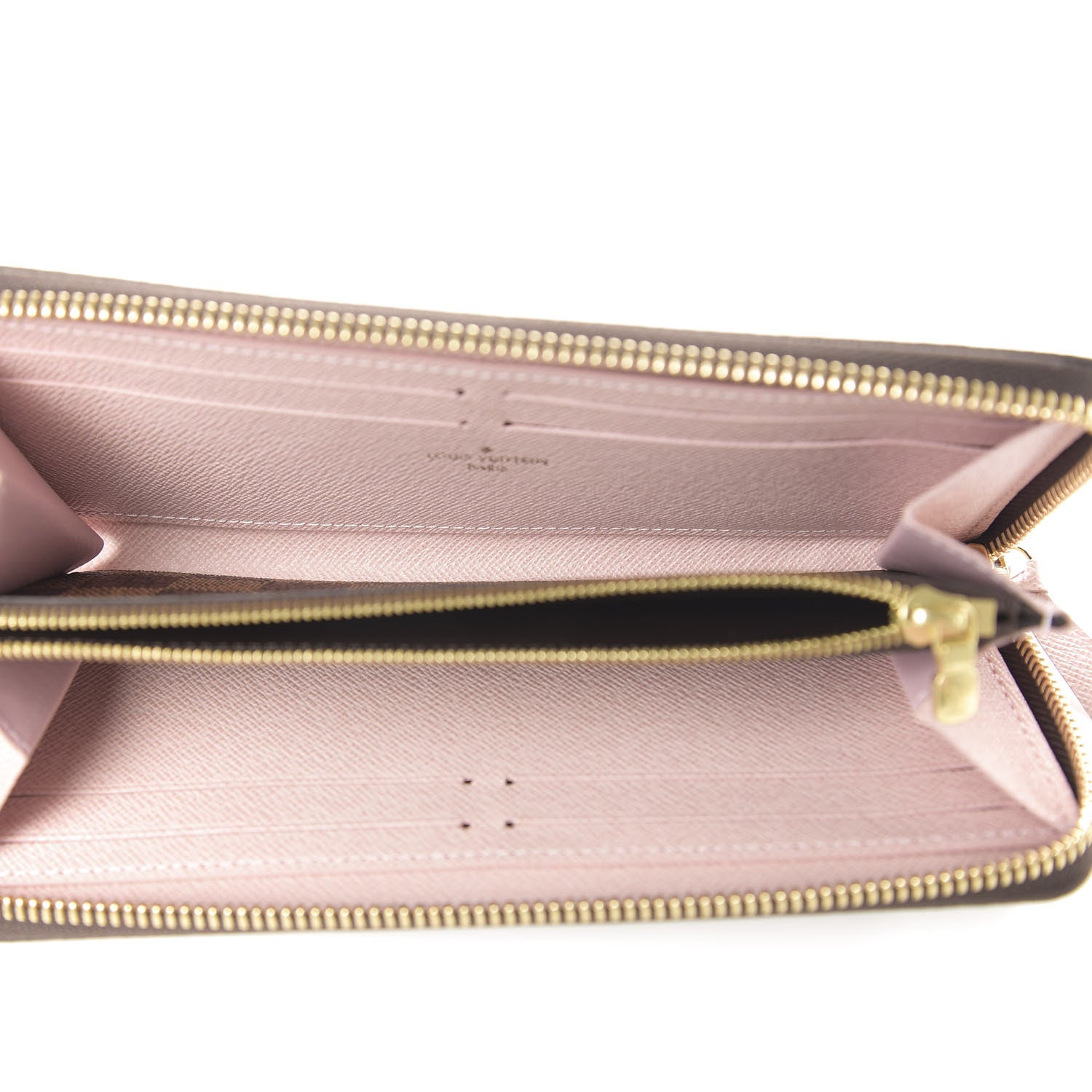 Louis Vuitton Damier Ebene Clemence Wallet Rose Ballerine 5 of 7