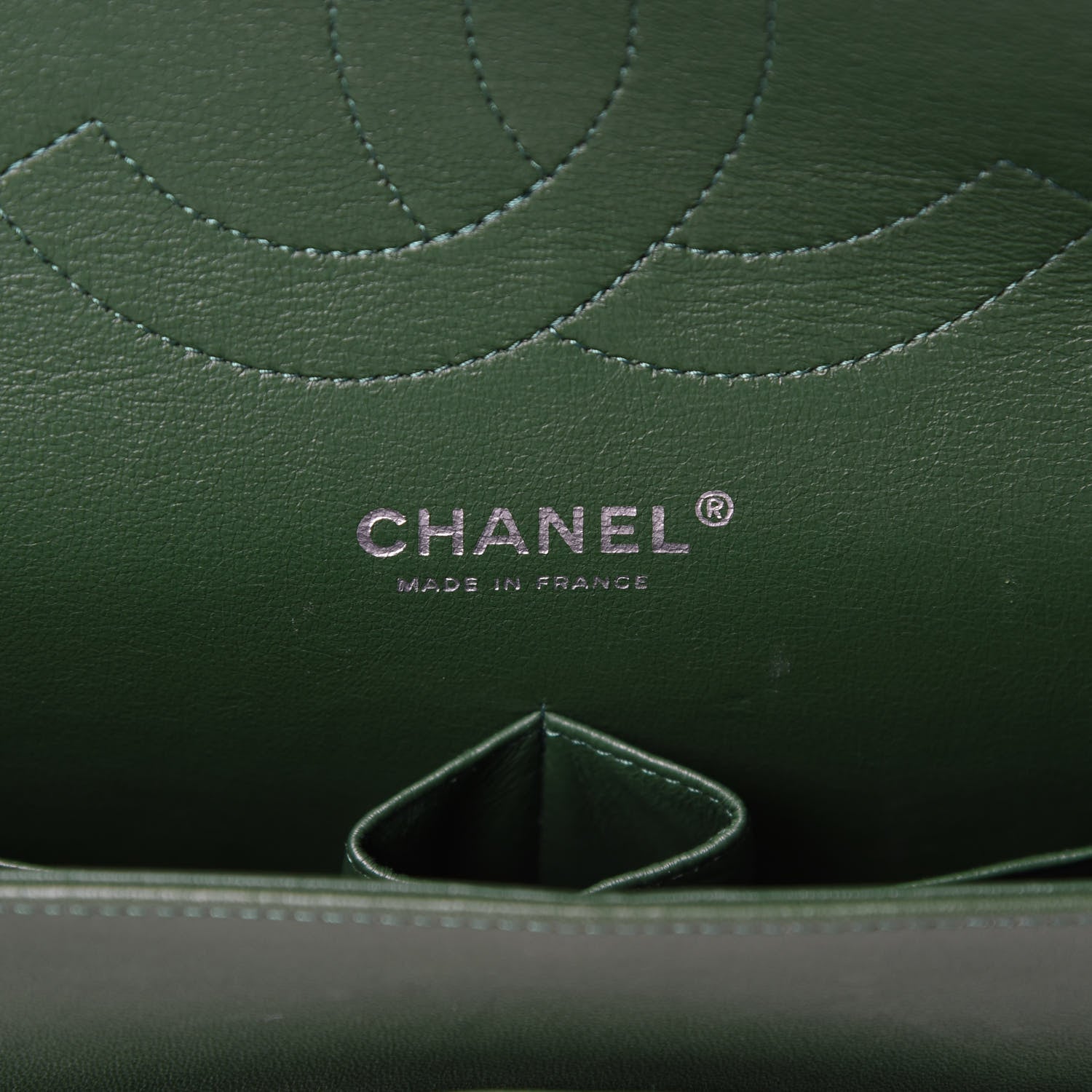 Chanel Patent Calfskin Quilted Jumbo Double Flap Green 7 of 15