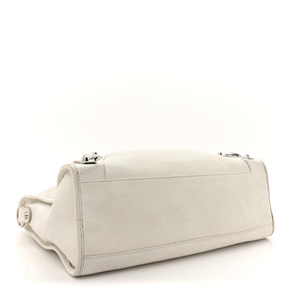 Balenciaga Chevre Silver Metallic Edge Hardware City White 5 of 17
