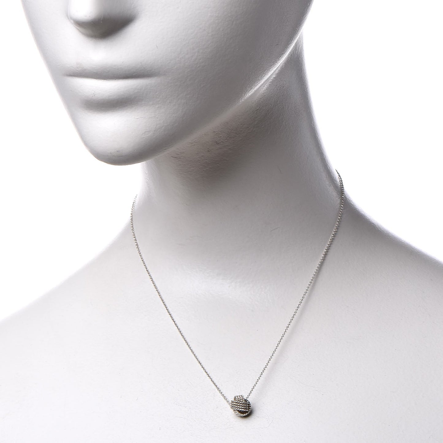 Sterling Silver Twist Knot Pendant Necklace