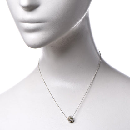 Tiffany Sterling Silver Twist Knot Pendant Necklace 2 of 6