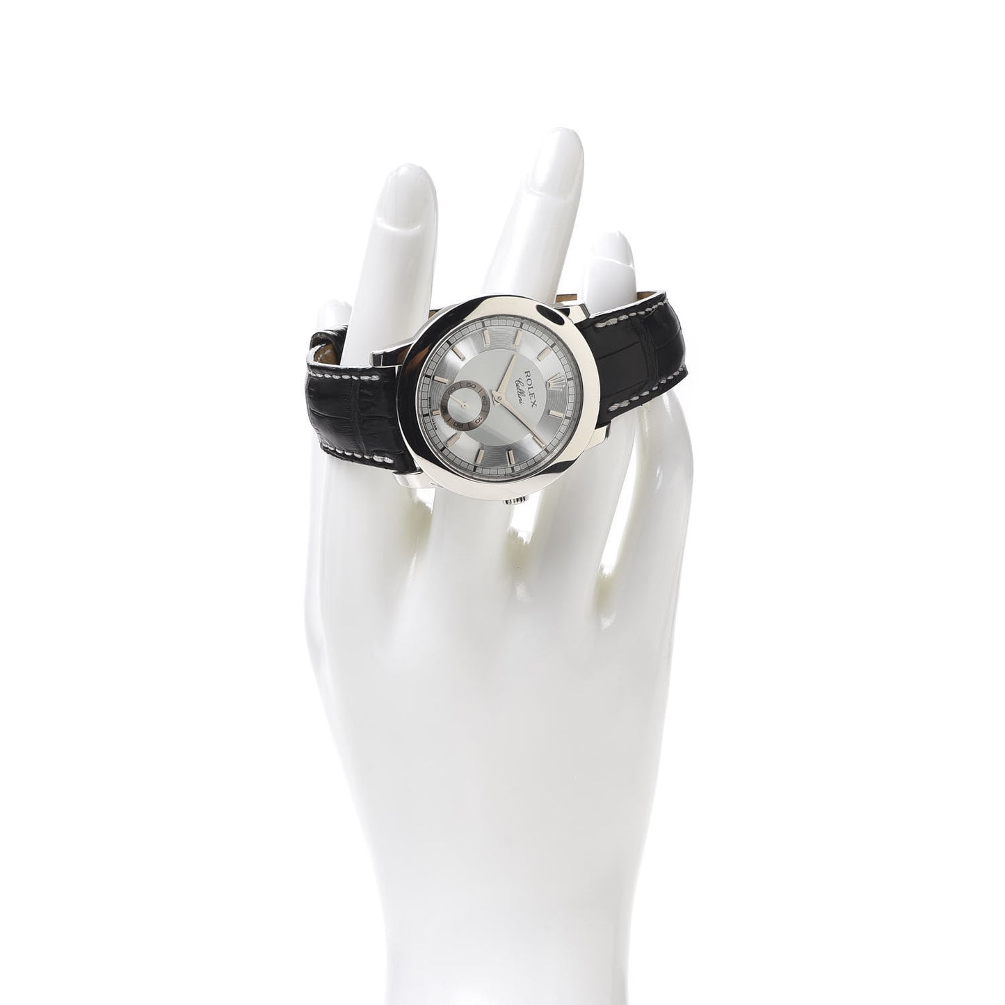 Platinum Alligator 38mm Cellini Cellenium Watch Silver 5241