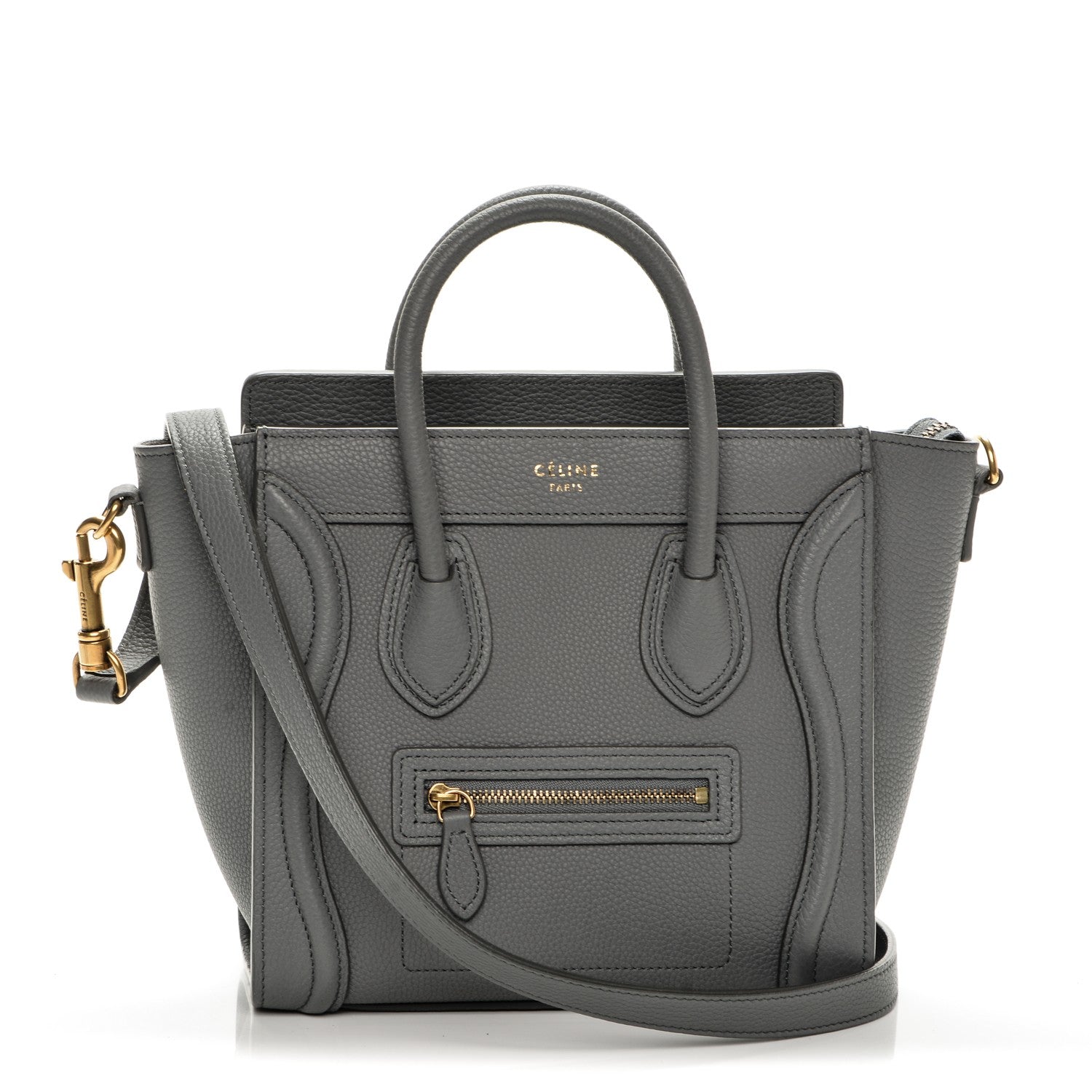 Celine Baby Grained Calfskin Nano Luggage Kohl 1 of 6