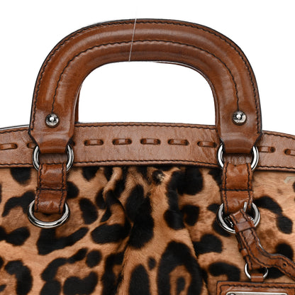 Dolce & Gabbana Calf Hair Leopard Print Miss Romantique Satchel Tan 8 of 13