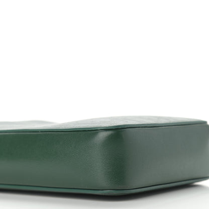 Christian Dior Calfskin Oblique Galaxy Perforated World Tour Messenger Pouch Green White 8 of 9
