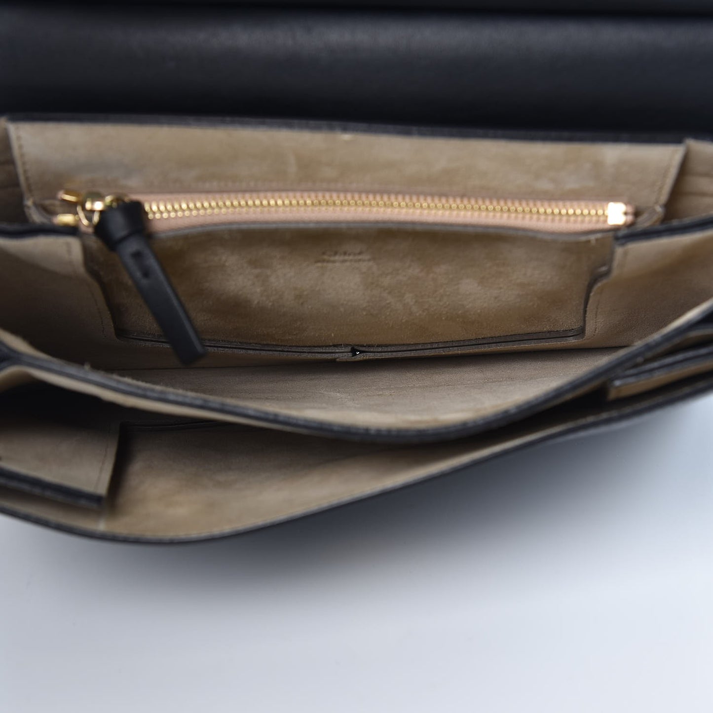 Suede Calfskin Medium Faye Shoulder Bag Black