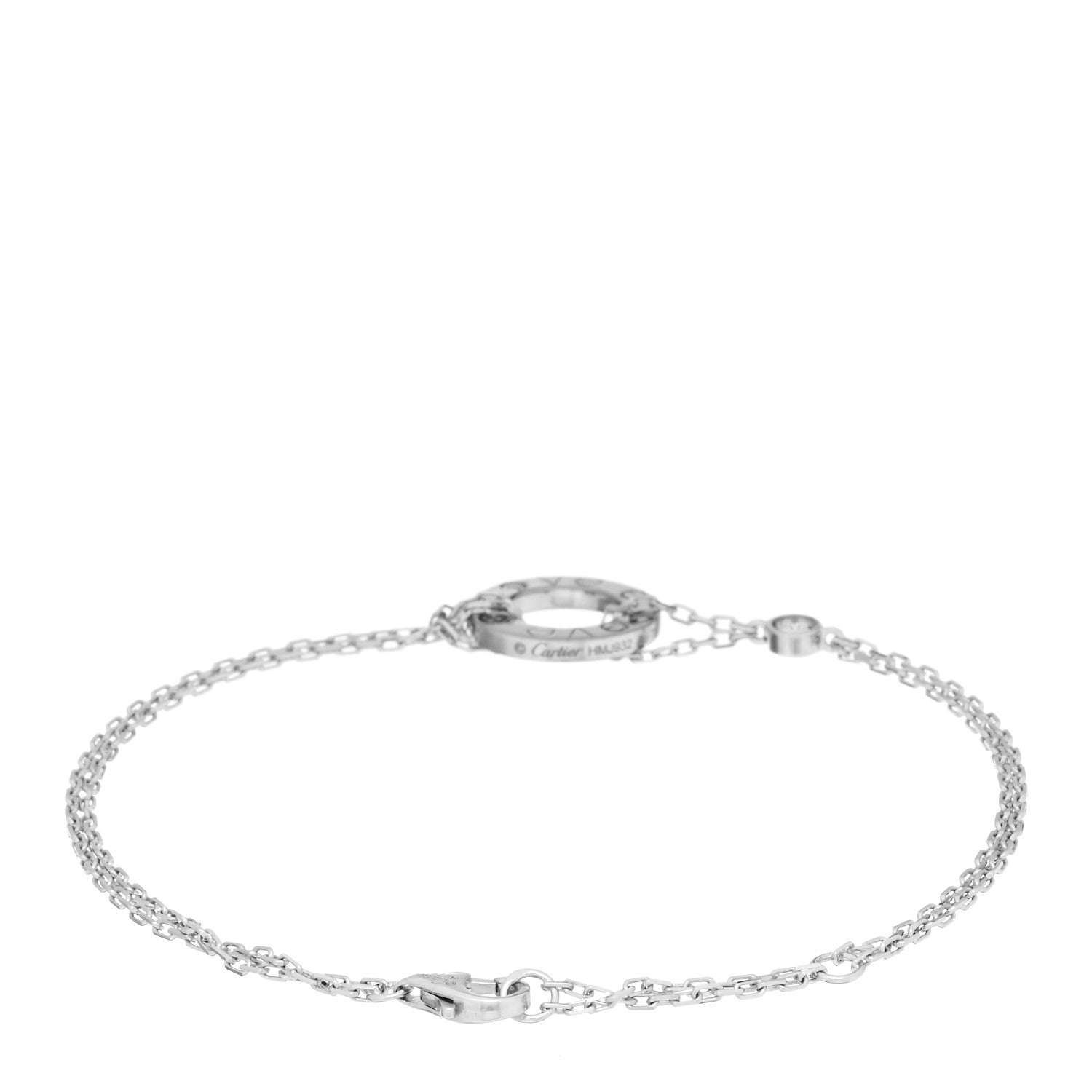 Cartier 18K White Gold Diamond LOVE Bracelet 2 of 3