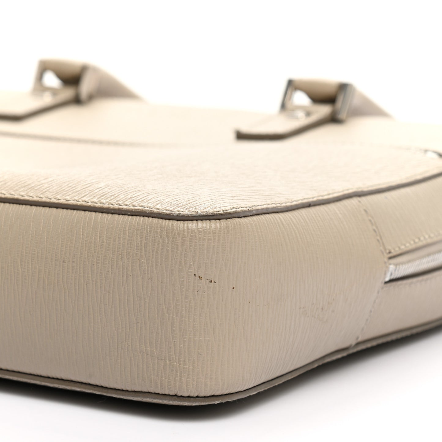Calfskin Zip Around Briefcase Beige