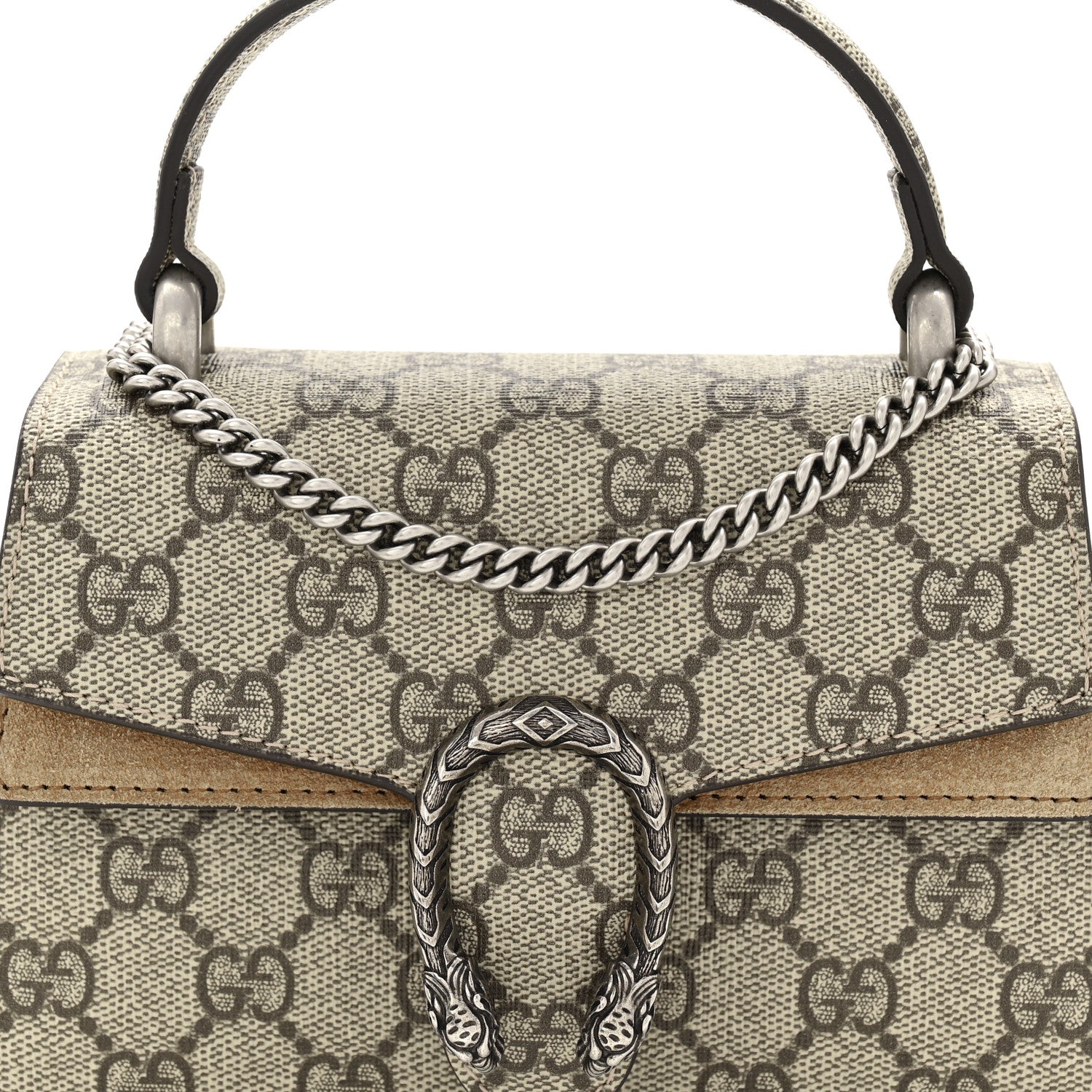 Gucci GG Supreme Monogram Mini Dionysus Top Handle Bag Taupe 7 of 10