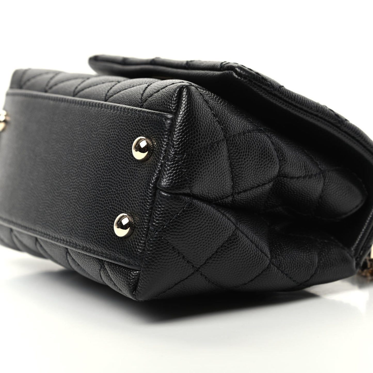 Caviar Quilted Extra Mini Coco Handle Flap Black