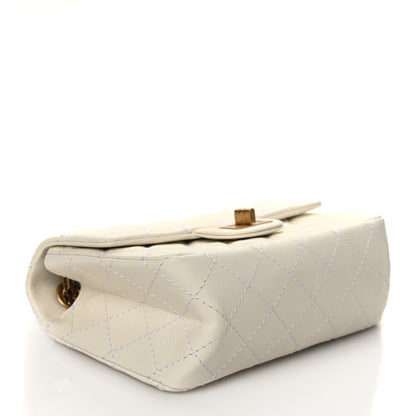 Chanel Aged Calfskin Quilted 2.55 Reissue Mini Flap White 4 of 11