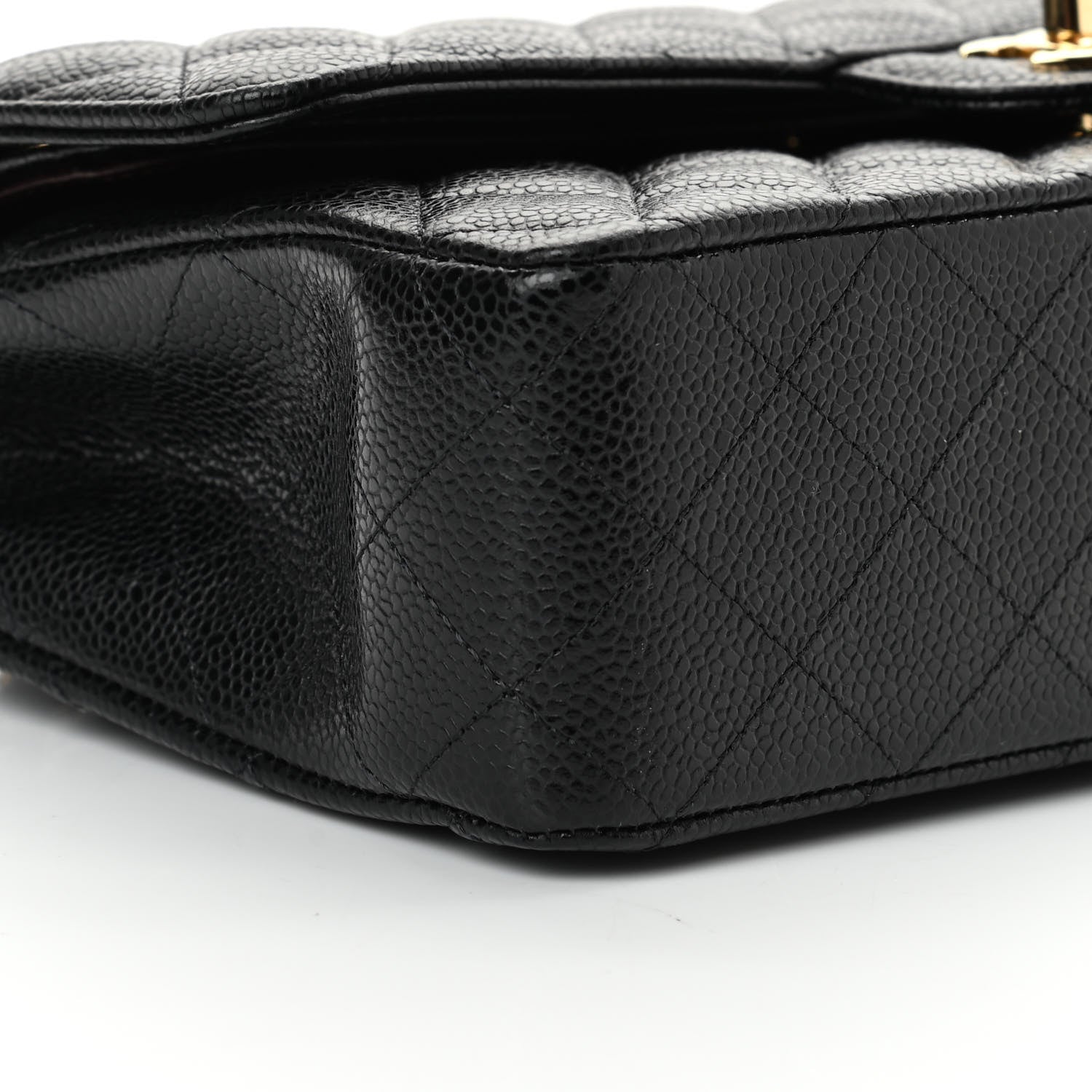 Chanel Caviar Quilted Medium Double Flap Black 9 of 11