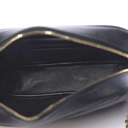 Saint Laurent Grain De Poudre Matelasse Monogram Mini Lou Camera Bag Black 5 of 10