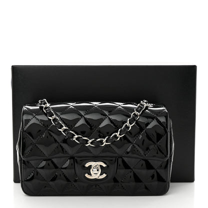 Chanel Patent Calfskin Quilted Mini Rectangular Flap Black 11 of 11