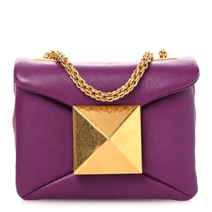 Valentino Garavani Nappa Micro One Stud Chain Bag Prune 1 of 11