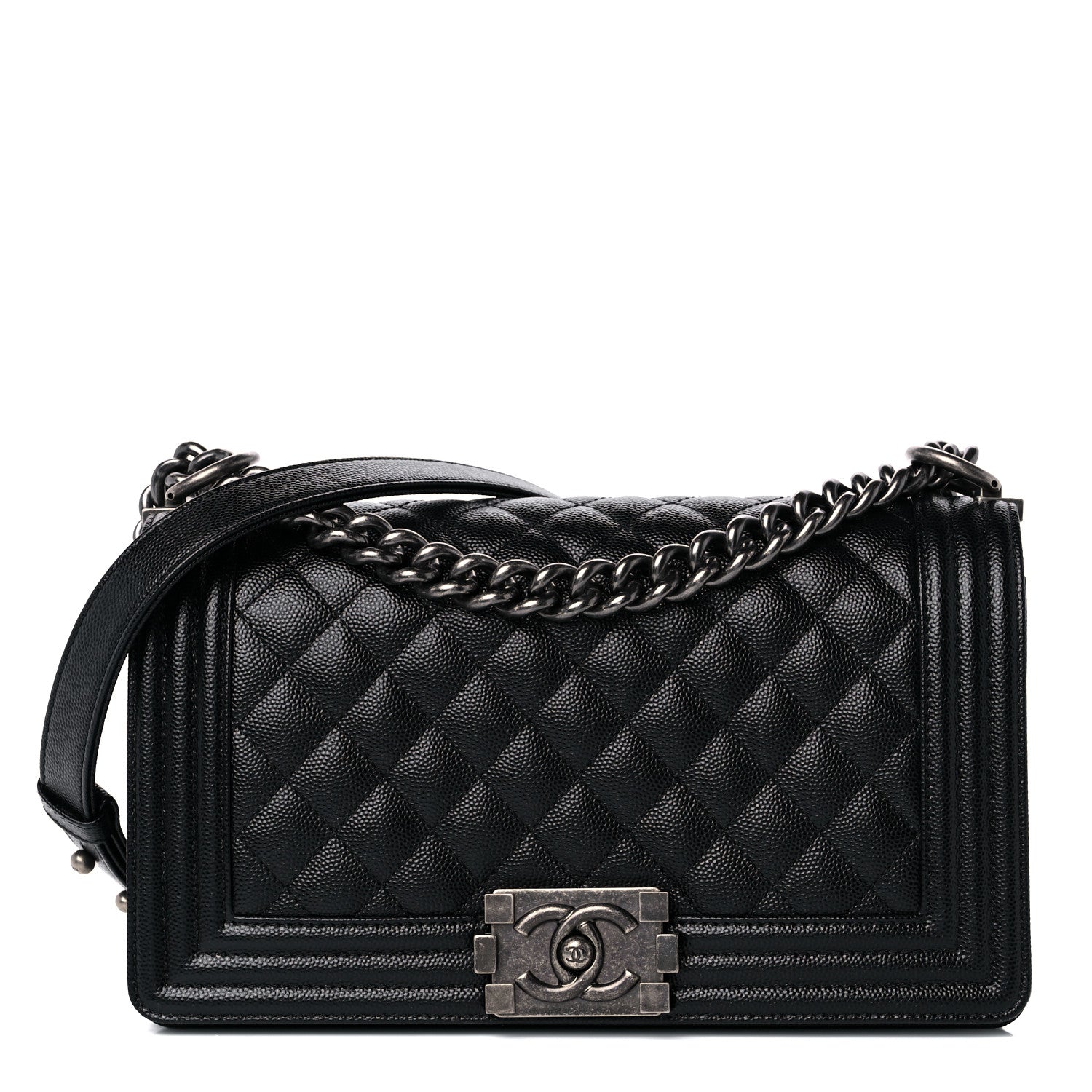 Chanel Caviar Quilted Medium Boy Flap Black 1 of 11