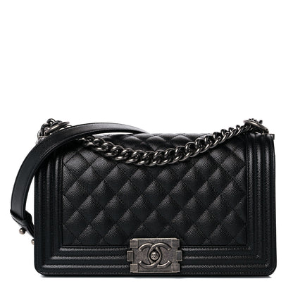 Chanel Caviar Quilted Medium Boy Flap Black 1 of 11