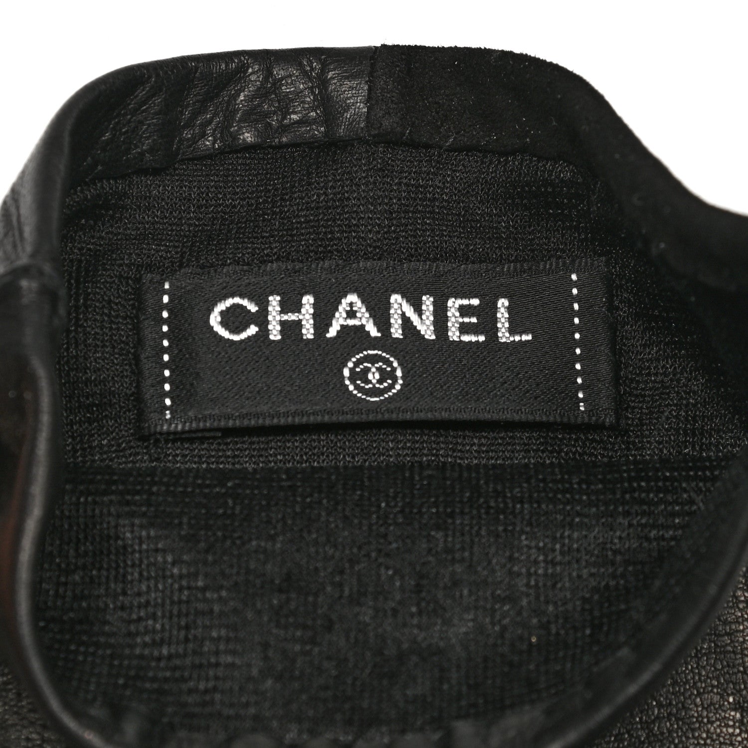 Chanel Suede Lambskin Gloves 8.5 Black 3 of 4