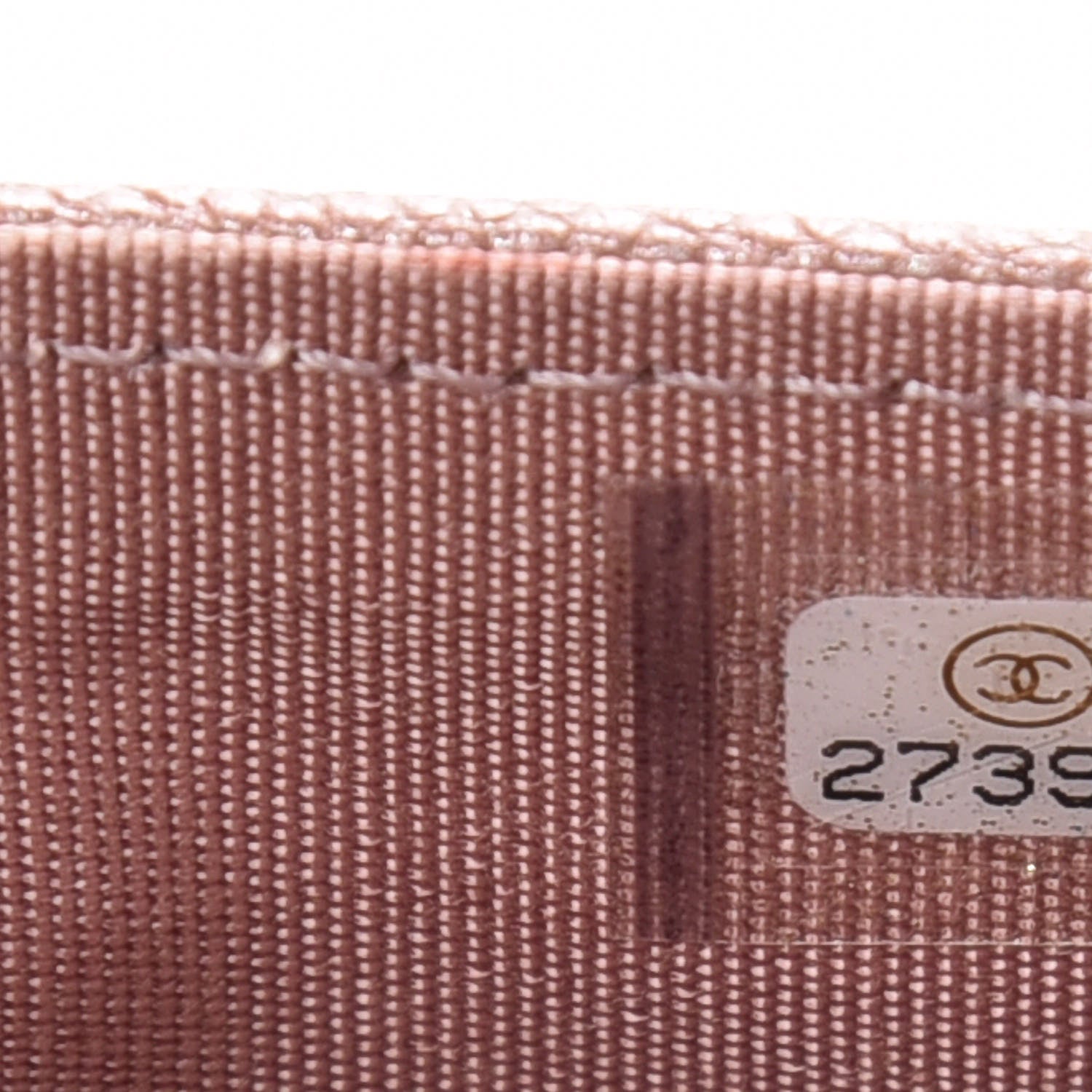 Chanel Metallic Caviar Chevron Quilted Vintage Mademoiselle Card Holder Pink 10 of 11