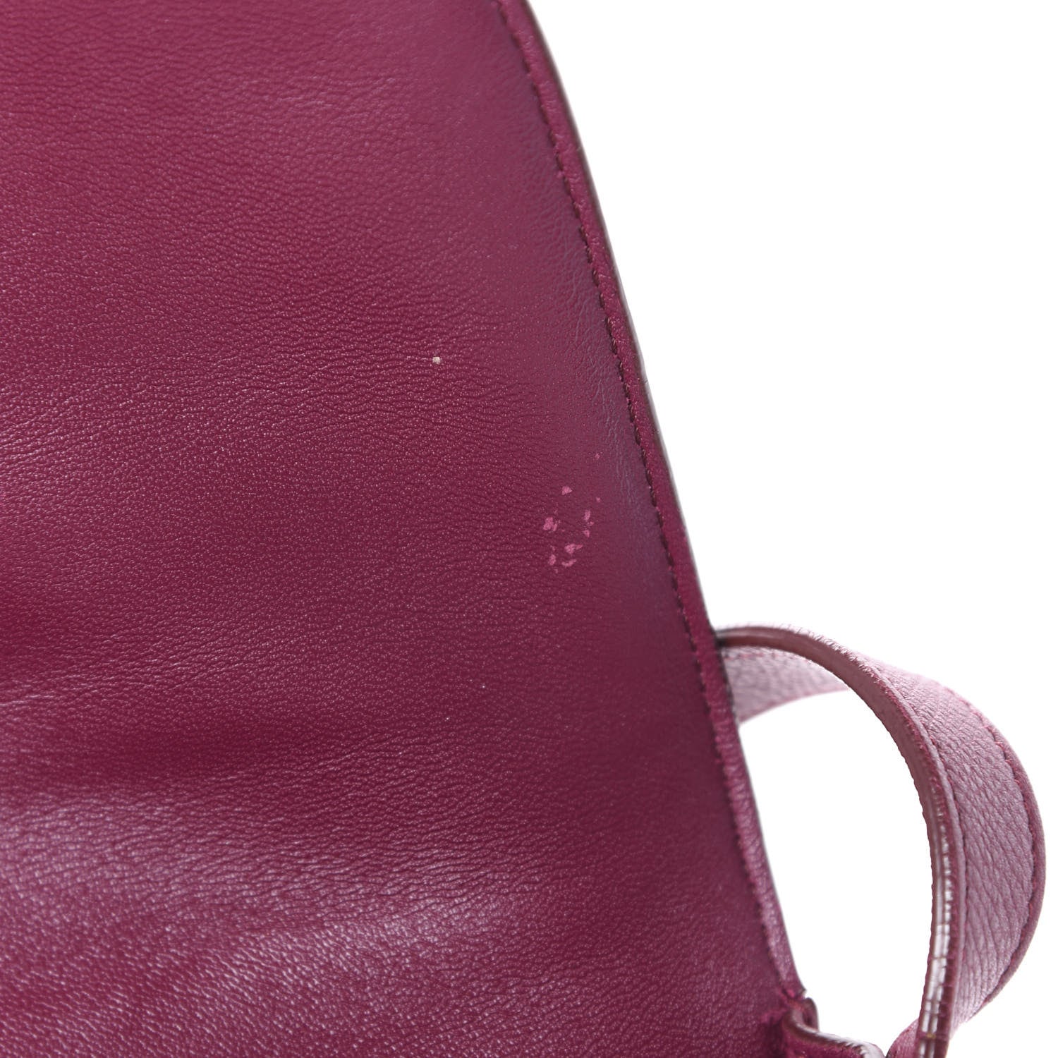 Celine Grained Calfskin Medium Trotteur Plum 10 of 10