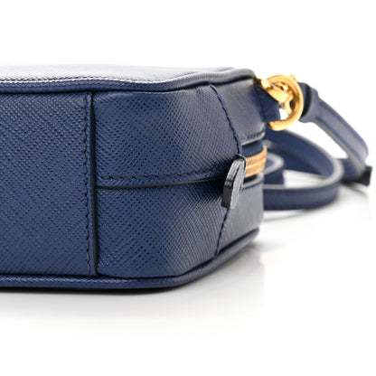 Prada Saffiano Mini Camera Crossbody Bag Azzurro 10 of 12