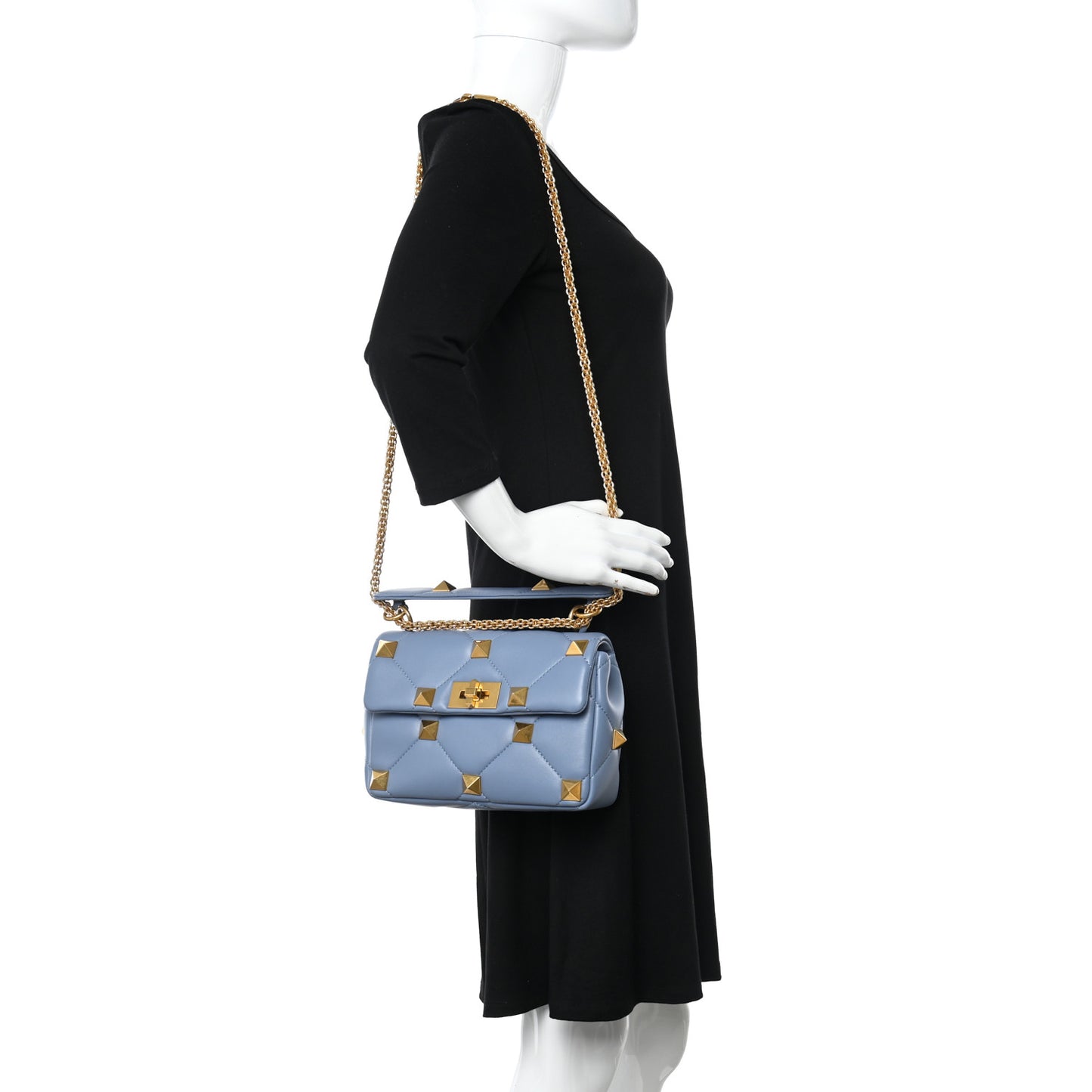 Nappa Medium Roman Stud Shoulder Bag Niagara
