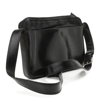 Prada Calfskin Nylon Messenger Bag Black 2 of 12
