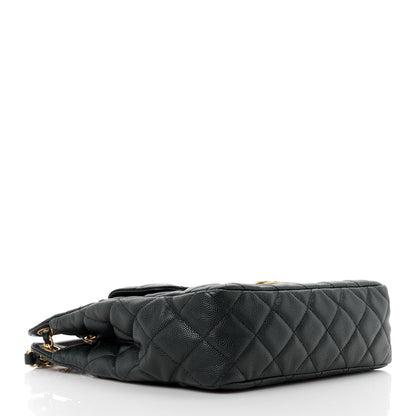 Chanel Caviar Quilted Wavy CC Hobo Black 4 of 13
