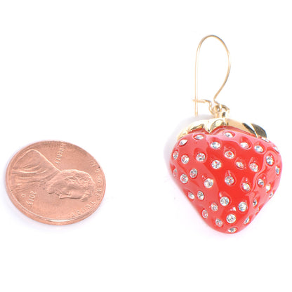 Louis Vuitton Fraises Strawberry Heart Earrings 2 of 5