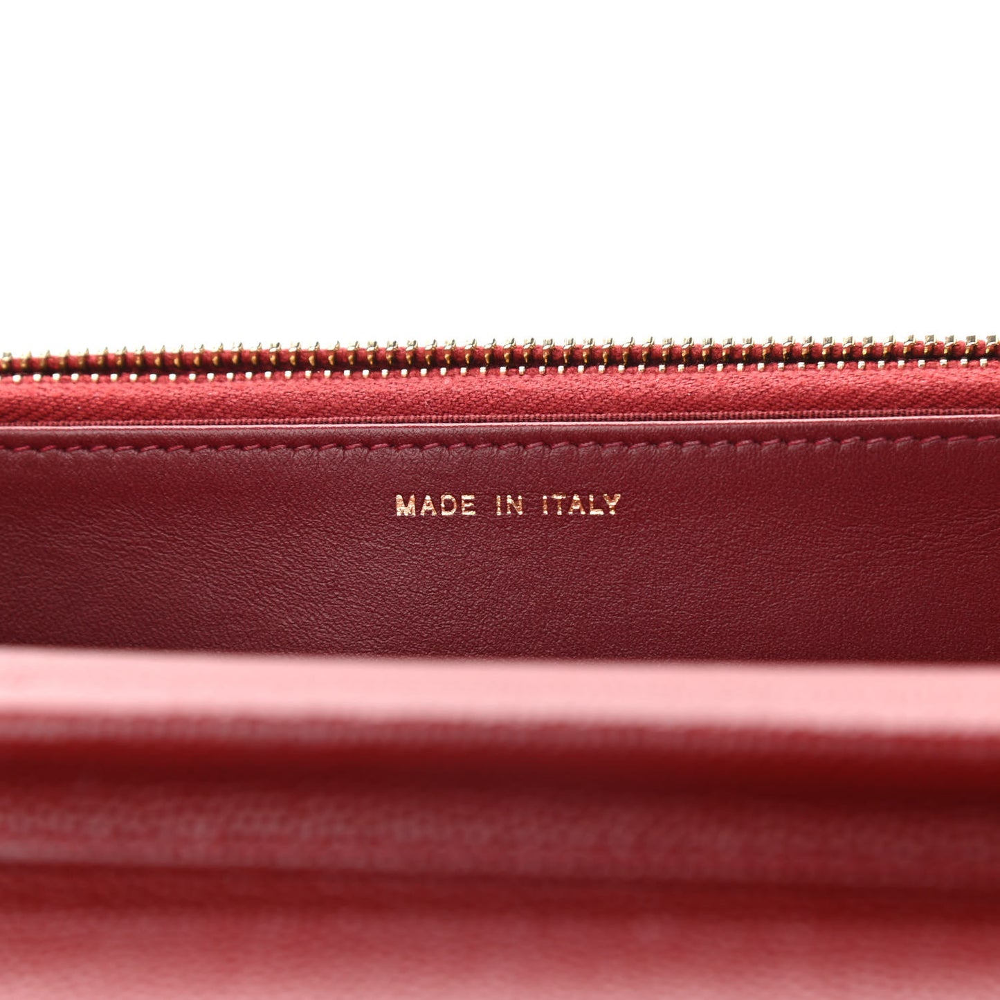 Caviar Quilted Golden Class Wallet On Chain WOC Red