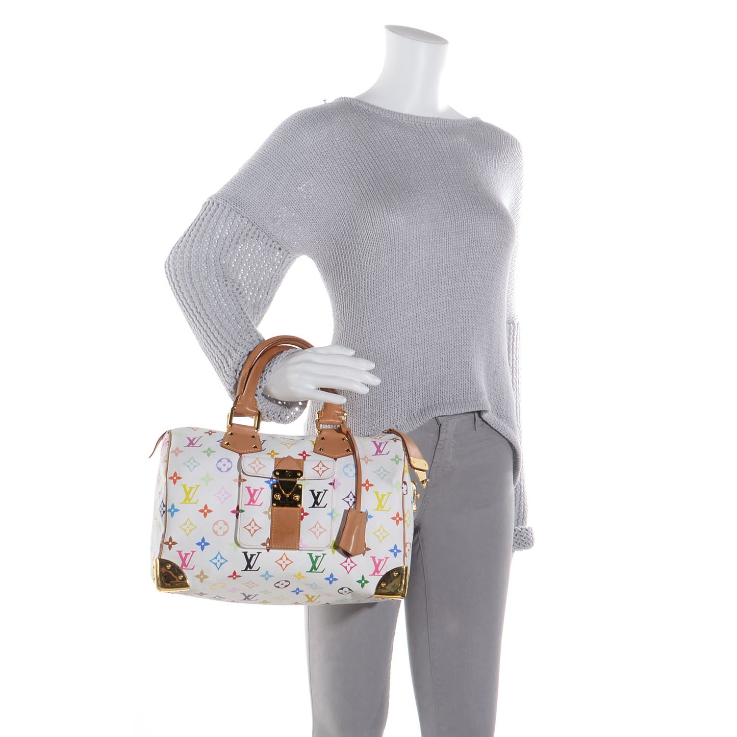 Monogram Multicolor Speedy 30 White