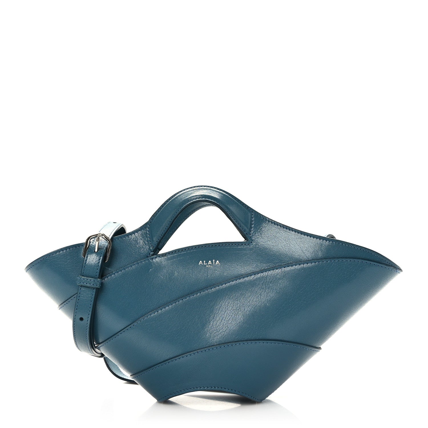 Alaia Calfskin Small Khaima Bag Bleu Ardoise 1 of 8
