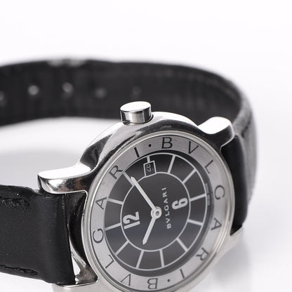 Bulgari Stainless Steel Calfskin 29mm Solotempo Quartz Watch Black 4 of 9
